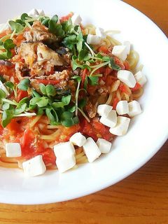 超簡単☆さば缶でトマトパスタ-レシピのメイン写真
