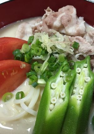 市販の豆乳つゆで冷麦-レシピのメイン写真