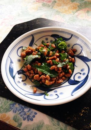 納豆の梅、しそ和え-レシピのメイン写真
