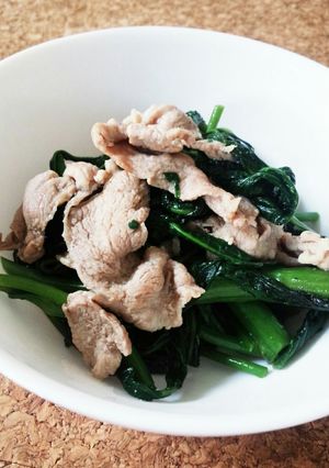 空芯菜と豚肉の中華炒め-レシピのメイン写真