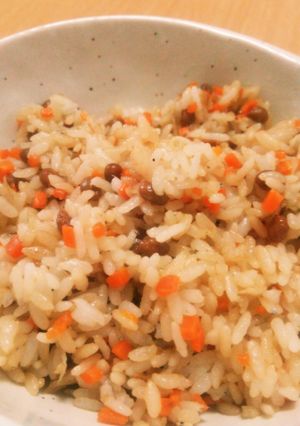 卵なし！納豆しらす炒飯-レシピのメイン写真