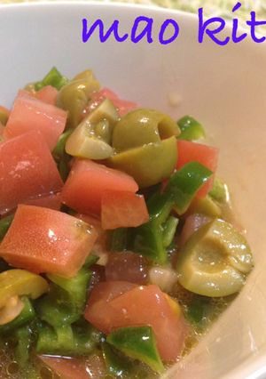 バル風、オリーブと野菜のサラダ-レシピのメイン写真