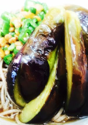 ごま油香る茄子のネバトロ蕎麦-レシピのメイン写真