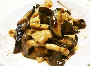 霜降りひらたけとナスの生姜焼き-レシピのメイン写真