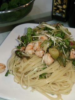 オクラと海老の梅しそ冷製パスタ-レシピのメイン写真
