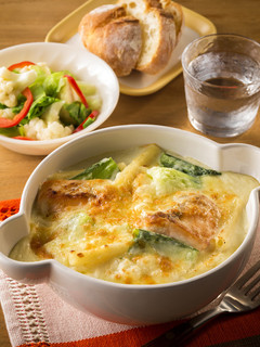 鮭とチンゲン菜のマカロニグラタン-レシピのメイン写真