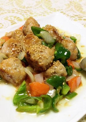 パイン入りふわふわ肉団子の酢豚-レシピのメイン写真