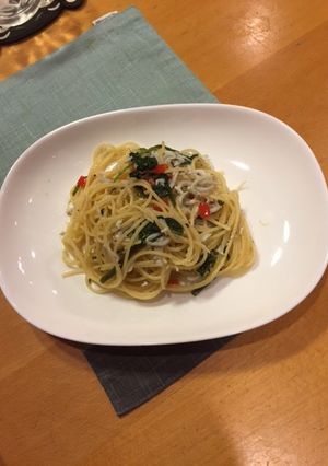 簡単すぎる空心菜とじゃこのパスタ-レシピのメイン写真