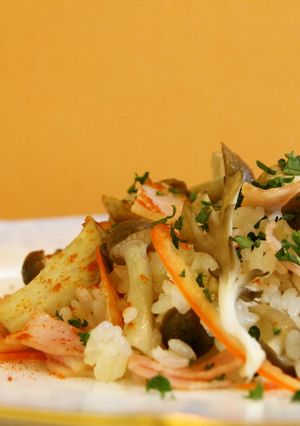 炊飯器で作る　新米ときのこのピラフ-レシピのメイン写真