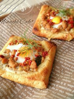 缶詰で簡単!!ガパオ風*油揚げカナッペ-レシピのメイン写真