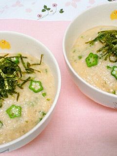山かけオクラ御飯~朝食、ランチに最適~-レシピのメイン写真