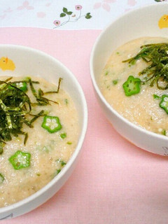 山かけオクラ御飯~朝食、ランチに最適~-レシピのメイン写真