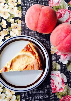 低糖簡単！白桃チーズケーキ-レシピのメイン写真