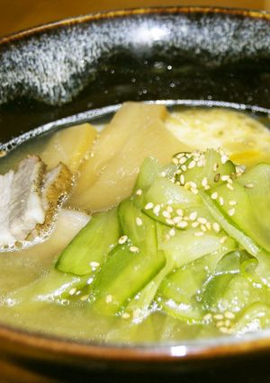 ヘルシー味噌ラーメン風☆きゅうりで麺-レシピのメイン写真