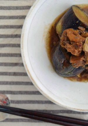 200円節約おかず。ナスの鯖味噌炒め-レシピのメイン写真