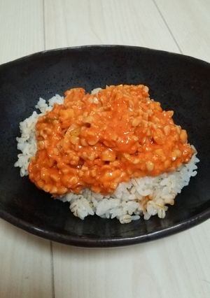 ピリ辛納豆丼～ごま油&コチュジャン風味。-レシピのメイン写真