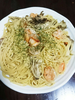 エビとマイタケのペペロンチーノ☆-レシピのメイン写真