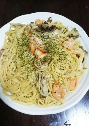 エビとマイタケのペペロンチーノ☆-レシピのメイン写真