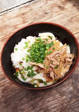ぶっかけ肉うどん◎お手軽！鬼おろしのせ-レシピのメイン写真