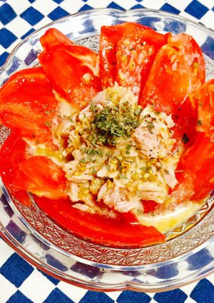 簡単すぎる！シンプル♪トマトツナサラダ-レシピのメイン写真