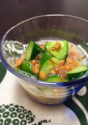 梅と胡瓜のめかぶ納豆和え-レシピのメイン写真