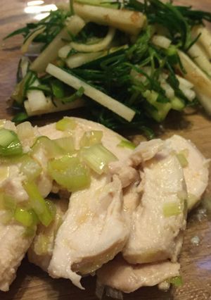 蒸し鶏のネギ塩だれ-レシピのメイン写真