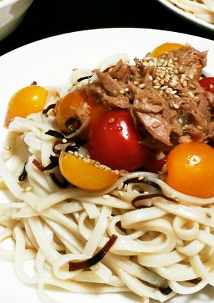 トマトとツナの冷製うどん-レシピのメイン写真