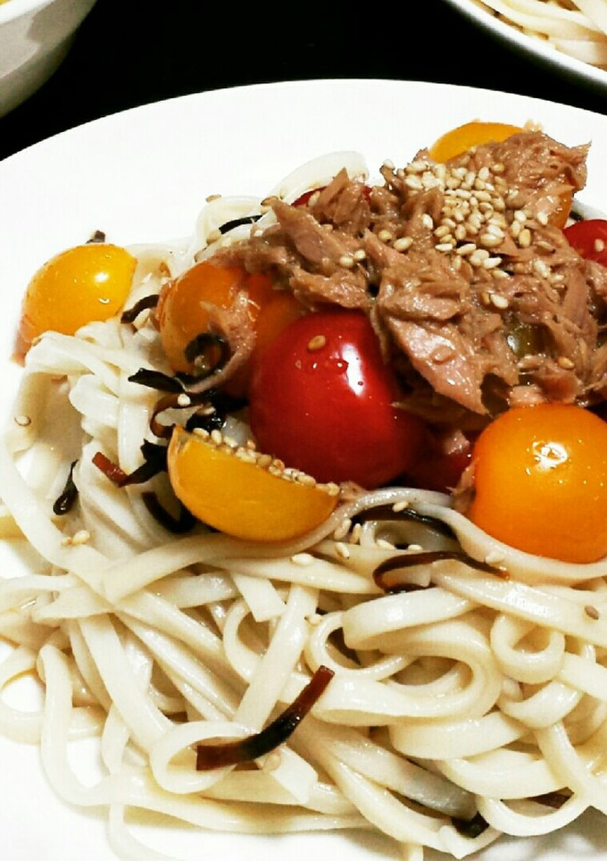 トマトとツナの冷製うどん-レシピのメイン写真