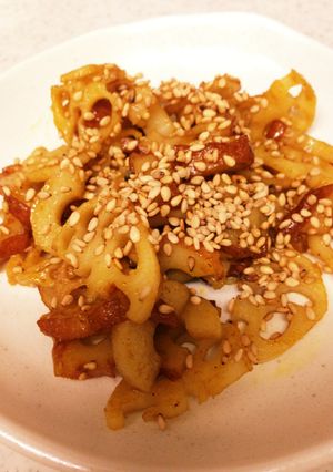 お弁当に簡単！蓮根のカレー風味きんぴら-レシピのメイン写真