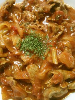 簡単! 牛肉と セロリの トマト煮込み♪-レシピのメイン写真