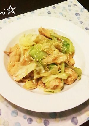 ご飯がすすむ☆鶏肉とキャベツの旨炒め-レシピのメイン写真