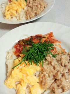 キムチ&そぼろ素麺-レシピのメイン写真