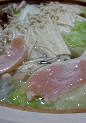 ジャストキュイで食べれる鶏ムネ肉の鍋-レシピのメイン写真
