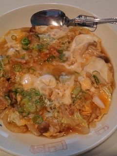 白菜とキノコのすき焼き風味卵とじ-レシピのメイン写真