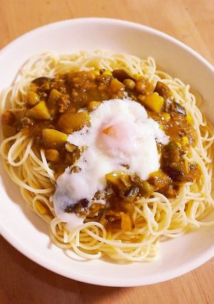 豆ゴロゴロ シーチキンキーマカレーパスタ-レシピのメイン写真