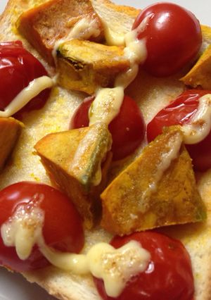 朝食に！トマト×かぼちゃの簡単トースト☆-レシピのメイン写真