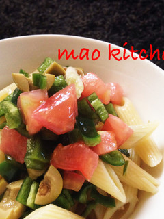 野菜マリネを使った、簡単ペンネ-レシピのメイン写真