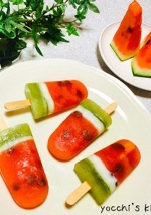 子どもが喜ぶ♡夏を満喫スイカバー-レシピのメイン写真