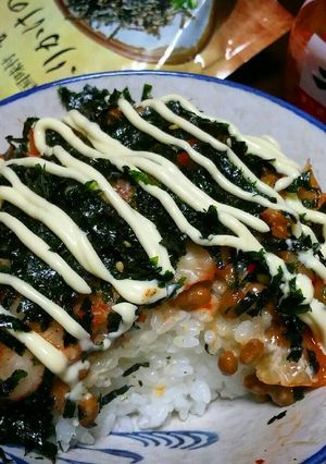 デブ丼！！！簡単キムチ納豆丼♪-レシピのメイン写真