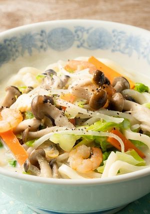 ワンパンうどんのちゃんぽん風-レシピのメイン写真