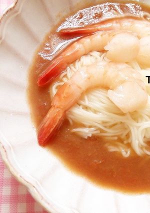 楽々美味しく♪とまモンスープ海老そうめん-レシピのメイン写真