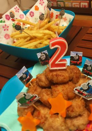 トーマス大好き☆2歳BDナゲットケーキ☆-レシピのメイン写真