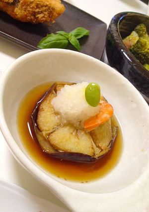 創味のつゆで簡単京風☆賀茂なすの揚げだし-レシピのメイン写真