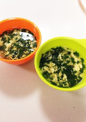 離乳食✨小松菜のかきたま汁-レシピのメイン写真