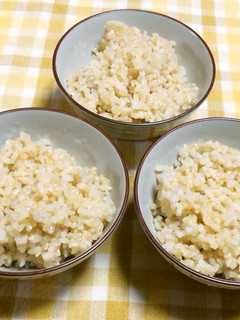 レンジ玄米御飯(茶碗3杯・浸さず60分)-レシピのメイン写真