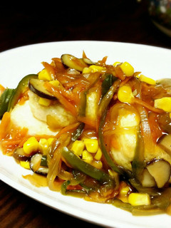 野菜あんかけの揚げ出し豆腐-レシピのメイン写真