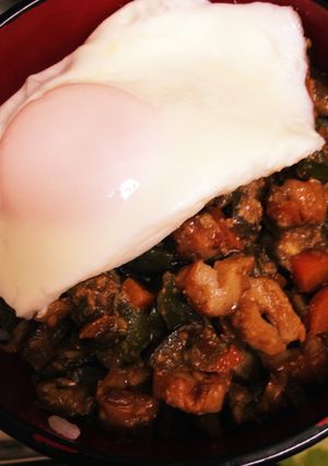 野菜嫌い克服☆野菜のゴマ味噌丼-レシピのメイン写真