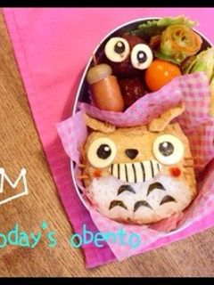 キャラ弁★おいなりさんでトトロ-レシピのメイン写真