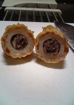 ハートも一杯詰めてね♪ちくわの肉詰め☆-レシピのメイン写真
