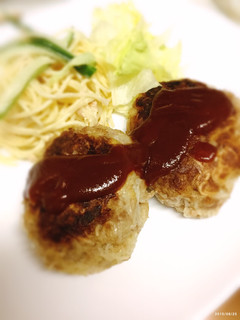 そうめんで、かさ増しハンバーグ-レシピのメイン写真